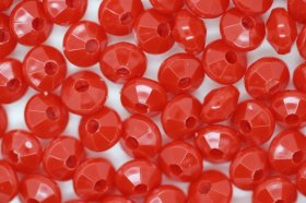 Rondelle 6mm Opaque 100 grams; Red