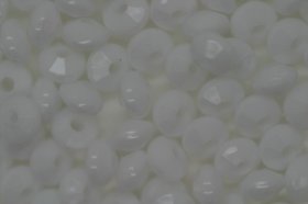 Rondelle 6mm Opaque 100 grams; White