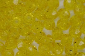 Rondelle 6mm Transparent 100 grams; Acid Yellow