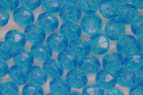 Rondelle 6mm Transparent 100 grams; Turquoise