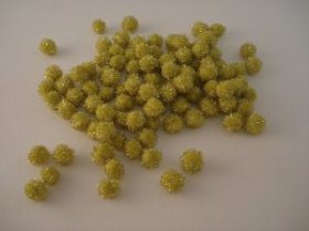 10mm Glitter Pom Pom 100p; Yellow