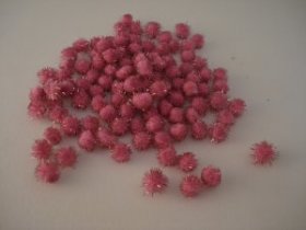 13mm Glitter Pom Pom 100p; Pink