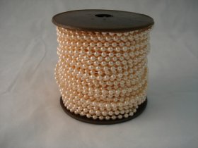 Fused Pearls 4mm x 30 metre Apricot