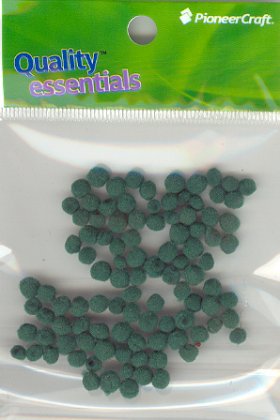 Pom Poms / Chenille Poms/ 5mm Emerald