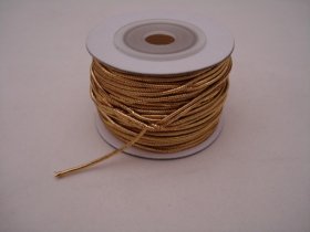 Metallic Elastic Cord Gold; price per 25y Spool