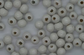 Wooden Beads, 4mm, 100 pieces, White (1mm hole)