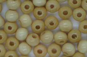 Wooden Beads, 6mm, 100 pieces, Natural (2mm hole)