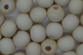 Wooden Beads, 8mm, 100 pieces, Raw (3mm hole)