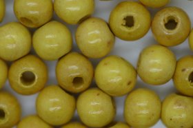 Wooden Beads, 8mm, 100 pieces, Yellow (3mm hole)