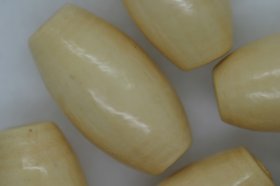Wooden Beads 14 x 25mm, Natural, 100 pieces