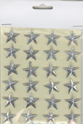 Adesive Acrylic Crystal 20mm Stars 24p