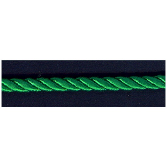 Rayon Cord 5mm Emerald; price per mtr